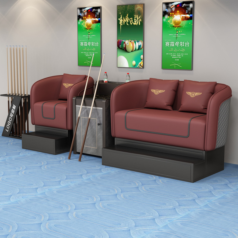 Sala de billar de alta calidad, sofá de observación de pelota, sala de billar, sofá de mesa, silla de mesa, sala de billar de autoservicio, sofá de mesa de té