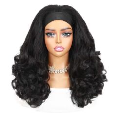 外国貿易クロスボーダーアイスシルクヘアバンドロングカーリーヘアふわふわカーリー化学繊維ウィッグヘッドギアキンキーストレート