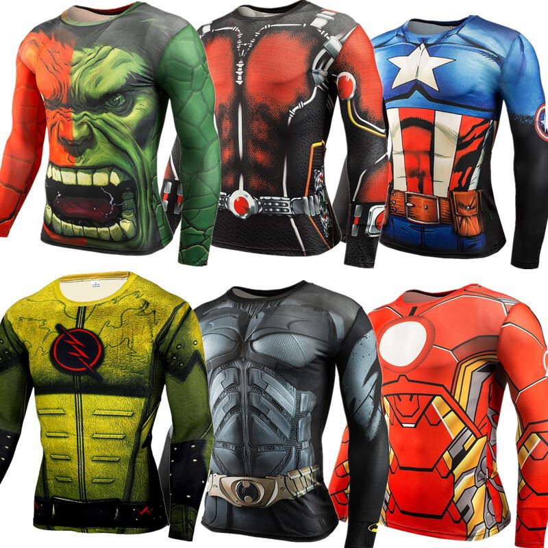 Cross-Border New Marvel Superhero Series 3D Digital Printing Men's T-Shirt Long-Sleeved Tops Sweatshirt Factory Direct Sale Cross-Border New Marvel Superhero Series 3D Digital Printing Men's T-Shirt Long-Sleeved Tops Sweatshirt Factory Direct Sale