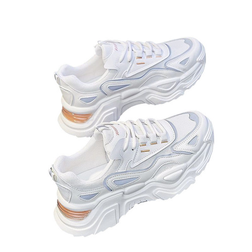 Father's shoes women spring and autumn fashion mesh casual shoes lightweight thick-soled student trendy sports shoes