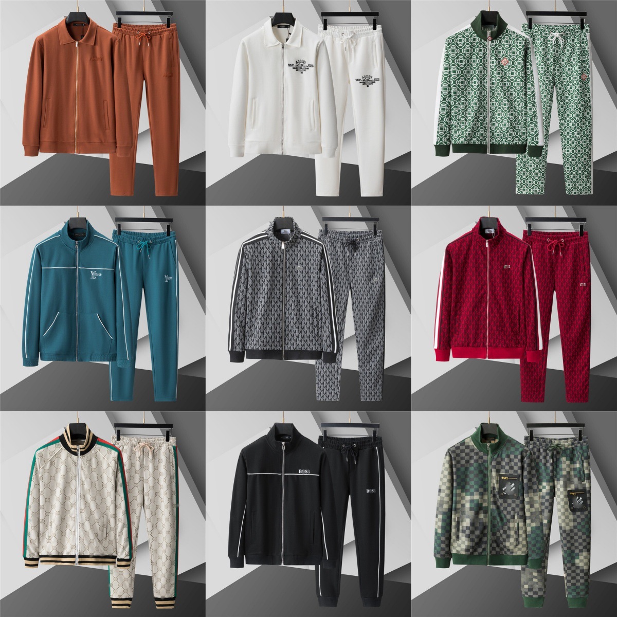 Top High-Quality Z Correct Version New Autumn and Winter Sports and Leisure Suits Classic Men's Export Spot Long-Sleeved Cardigans