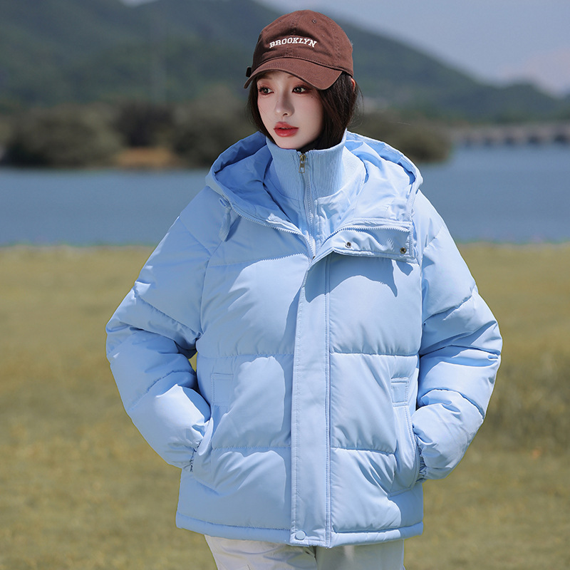 假两件羽绒棉服立领连帽保暖棉衣2025新款休闲宽松冬季棉袄外套厚|undefined