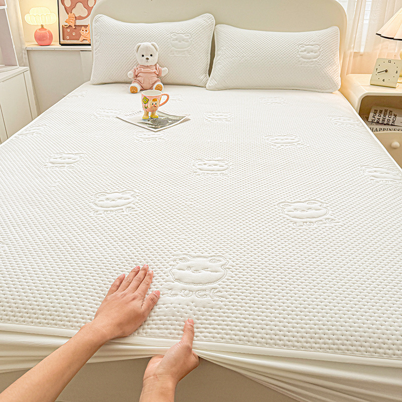 Class a Kidsren's Waterproof Urine-Proof Quilted Bed Sheet Single-Piece Bed Cover Simmons Mattress Cover Fully Surrounded by Anti-Slip Protective Cover