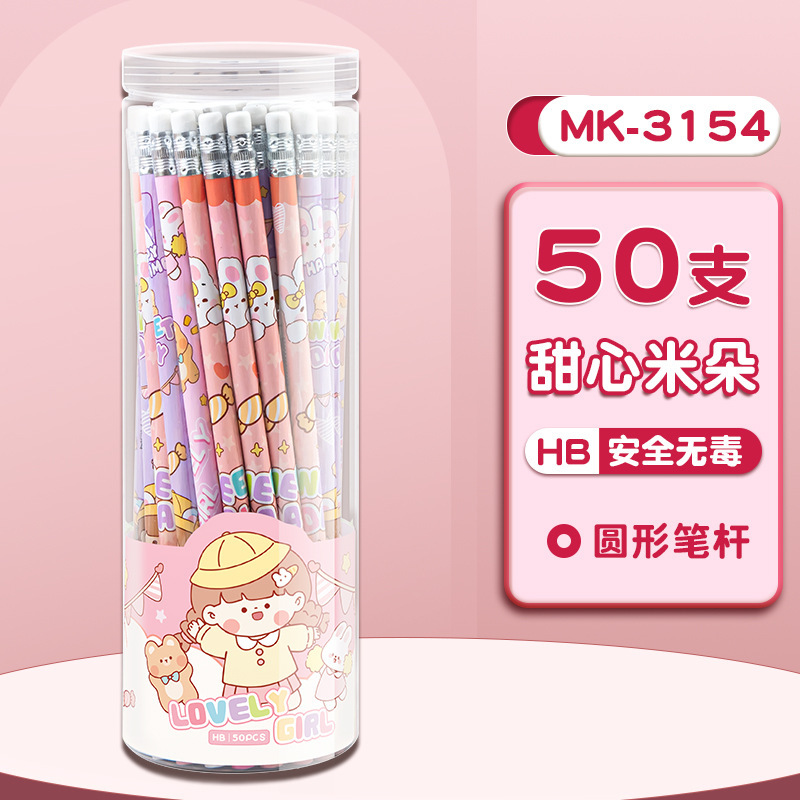 卡通铅笔卡皮巴拉铅笔小学生HB铅笔带橡皮擦文具礼盒学生必备文具|undefined