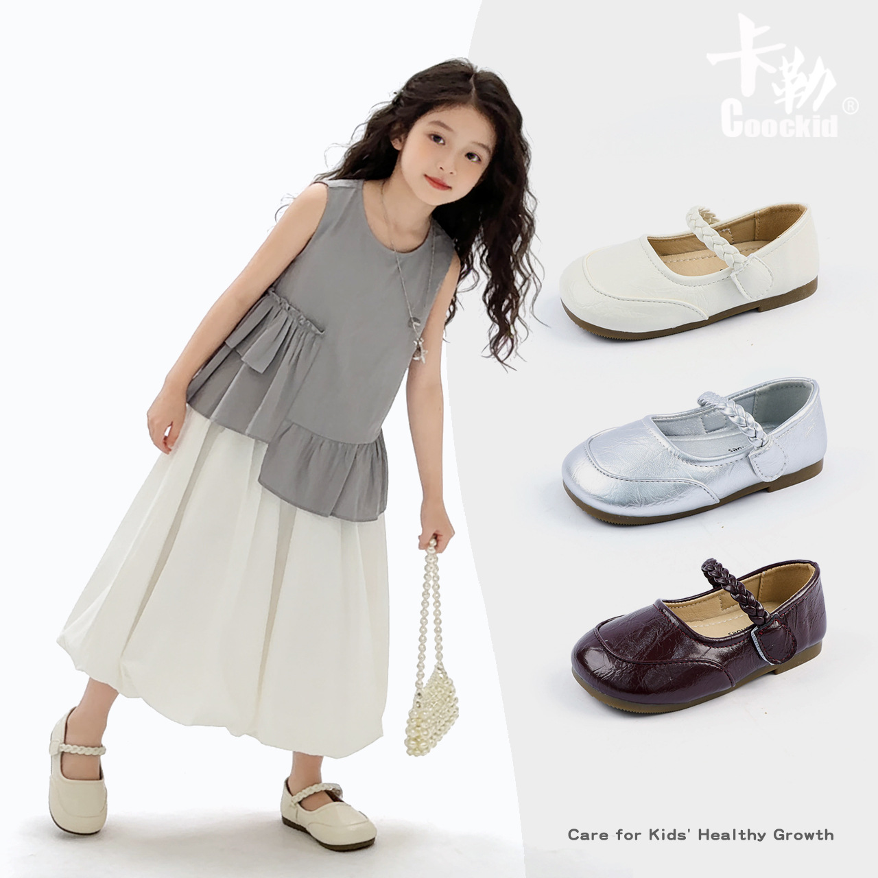 Children's Solid Color Baby Shoes 2026 Spring and Autumn New Style Girls' Soft-Soled Single Shoes Toddler Princess Shoes Children's Dance Shoes