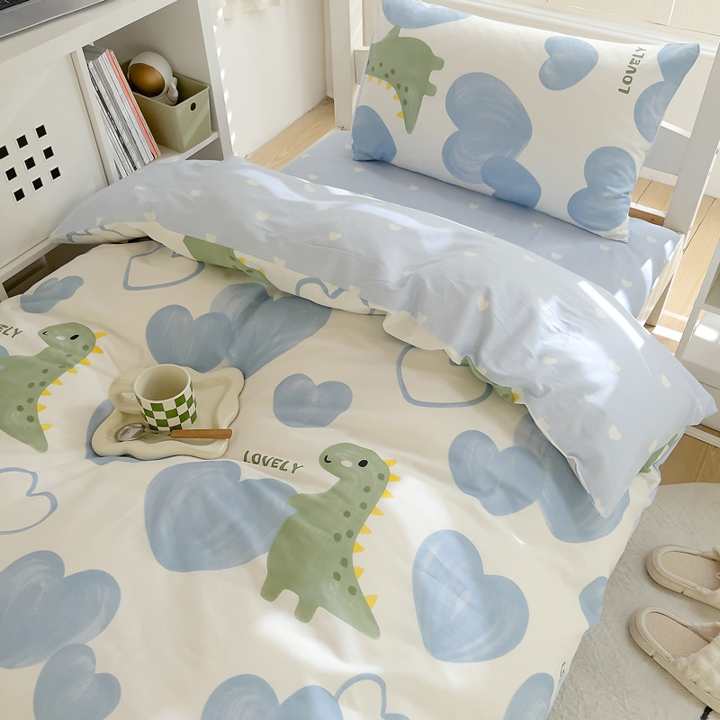 Dormitorio de estudiantes universitarios tres piezas de cama de algodón puro sábanas individuales de algodón cuatro piezas de cama de seis colchones 2025 nuevo