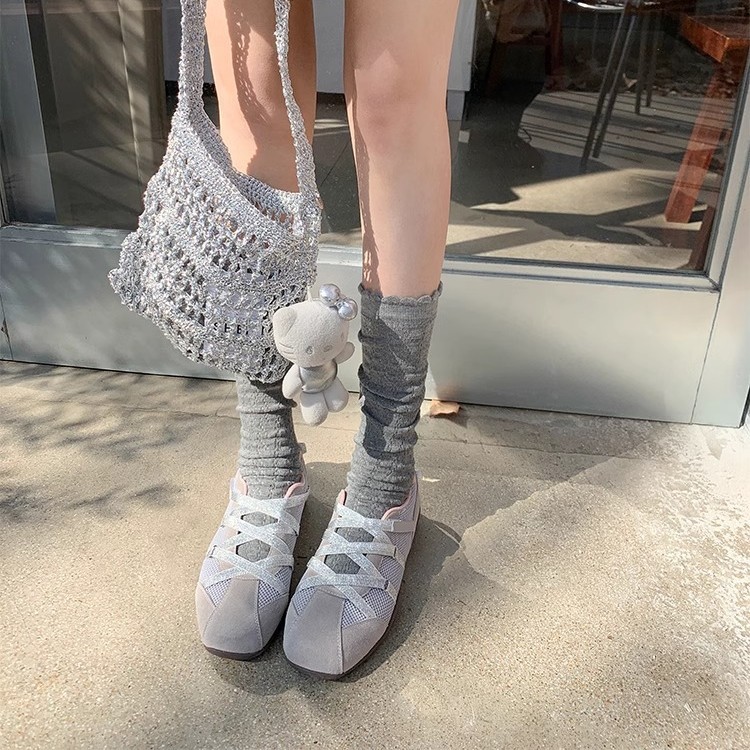 [Sheii Su Yinyin] Blogger coreano ~ Cinturón cruzado función estilo ballet Mary Jane zapatos casuales zapatillas de mujer