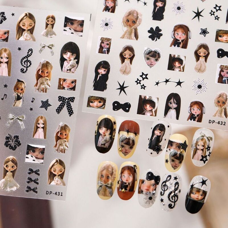 Millennial style y2k high aesthetic Blythe sweetie wow wow nail art stickers ins super cute vintage style little doll stickers Millennial style y2k high aesthetic Blythe sweetie wow wow nail art stickers ins super cute vintage style little doll stickers