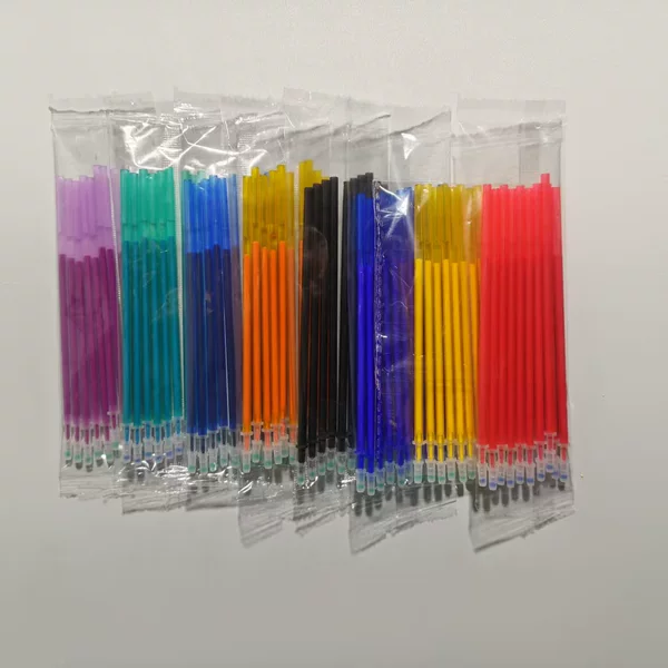 Factory Direct Sales 8-Colorful Erasable Gel Pen Refill 0.5mm Colorful Erasable Pen Refill Stationery Set Manufacturer Wholesale