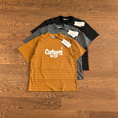 高品質カーワイプカハレタープリントストライプTシャツラウンドネックルーズフィットトッププルオーバーTシャツ男性と女性用
