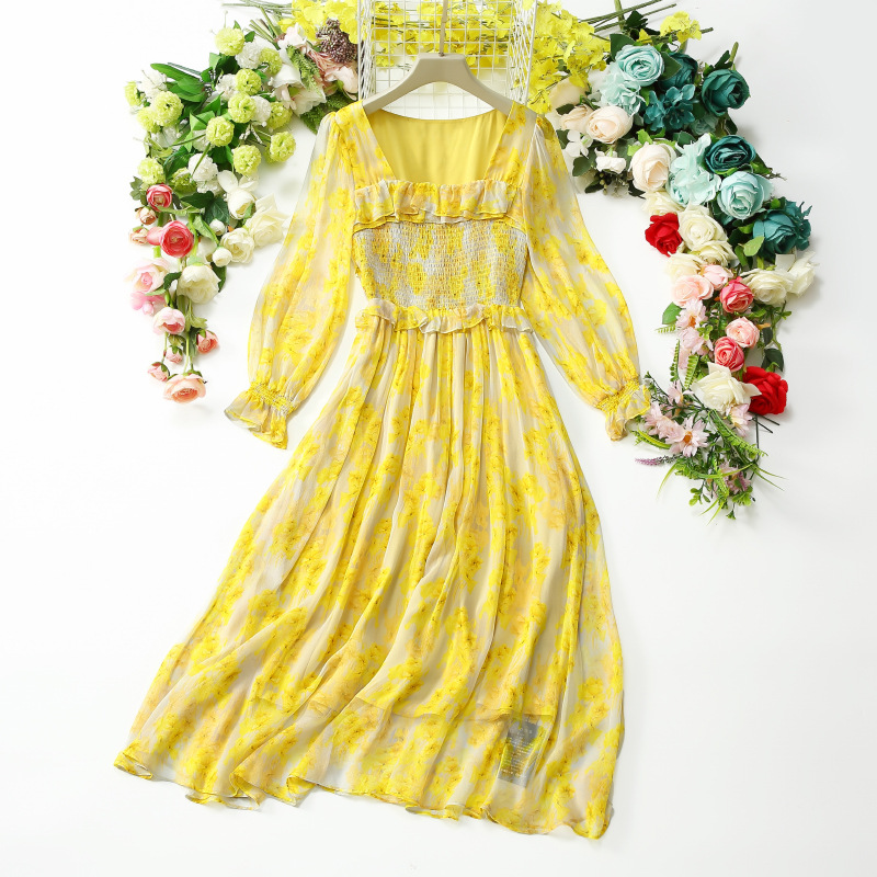 (Mới) Mã K5768 Giá 4440K: Váy Đầm Liền Thân Dáng Dài Nữ Wienn Hàng Mùa Xuân Thu Đông Họa Tiết Hoa Trông Trẻ Hơn Tuổi Thời Trang Nữ Chất Liệu Lụa Tơ Tằm G06 Sản Phẩm Mới, (Miễn Phí Vận Chuyển Toàn Quốc).