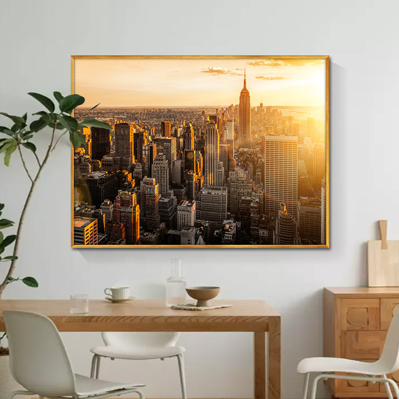 Panoramic Photography of Manhattan, New York City, City Landmark Building Decoration Painting, Living Room, Restaurant, Office Hanging Painting Panoramic Photography of Manhattan, New York City, City Landmark Building Decoration Painting, Living Room, Restaurant, Office Hanging Painting