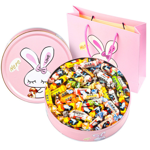 White Rabbit Milk Candy Gift Box 500g Happy Candy Snacks New Year's Gift for Friends and Sisters Birthday Present