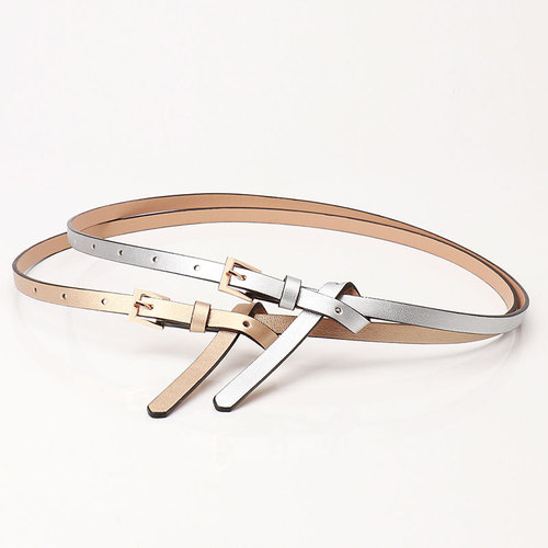 Spring and Summer 1.0 Fine Waist Women's Versatile Dress PU Ladies Belt Multiple Colors Match Suit Jacket Decorative Belt