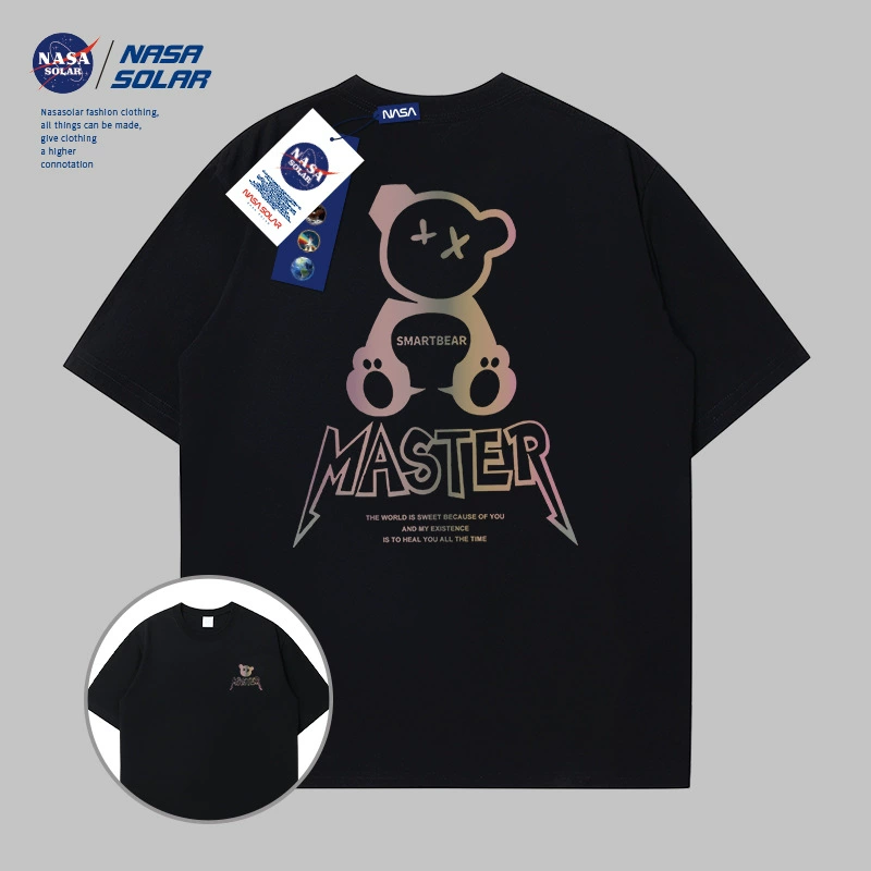 Летняя футболка для путешествий NASA, милые медвежата, короткий рукав, для любимых, 2025 год