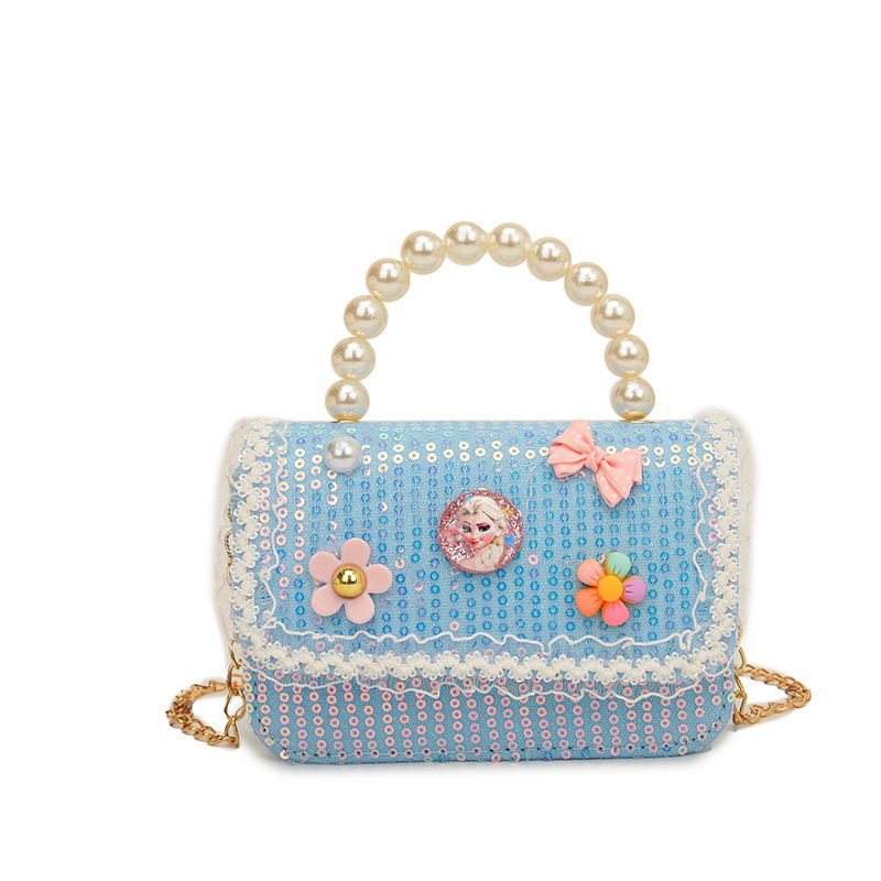 2025 nuevo lindo bolso de princesa de perlas portátil de moda versátil bolso de hombro bolso de cambio bolso de chicas coreanas