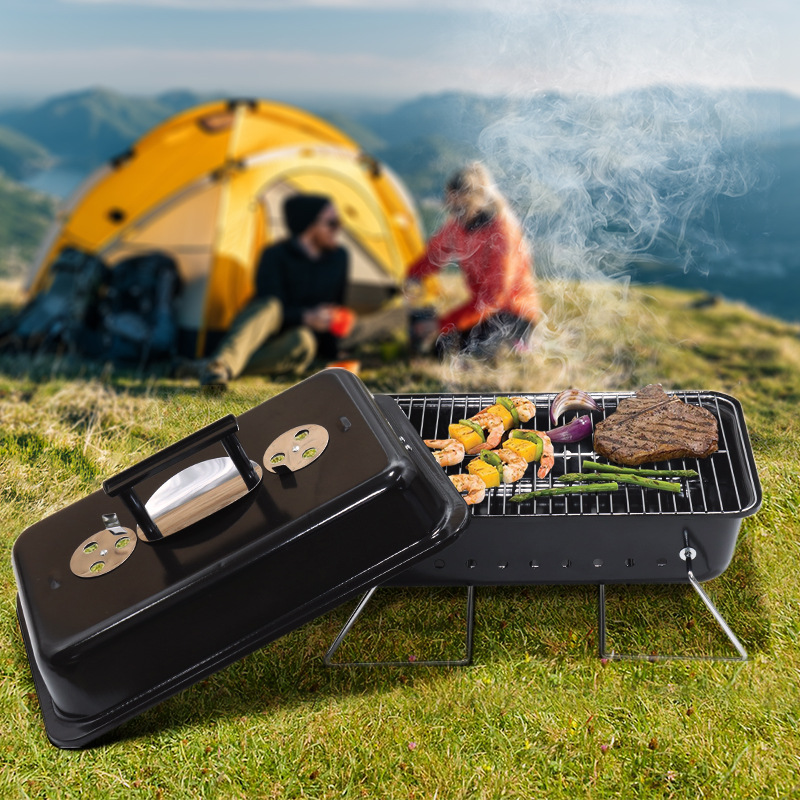 Grill portátil estadounidense personalizado Grill exterior Grill pequeño horno de barbacoa portátil Grill BBQ