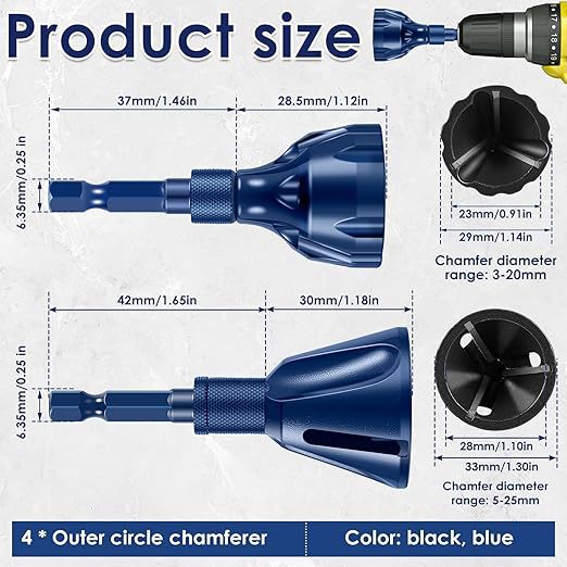 Nuevo tipo de biseladora exterior de desbarbado, reparador de rosca, rectificador de tornillos oxidados, cortador de recorte, cortador de biselado, taladro