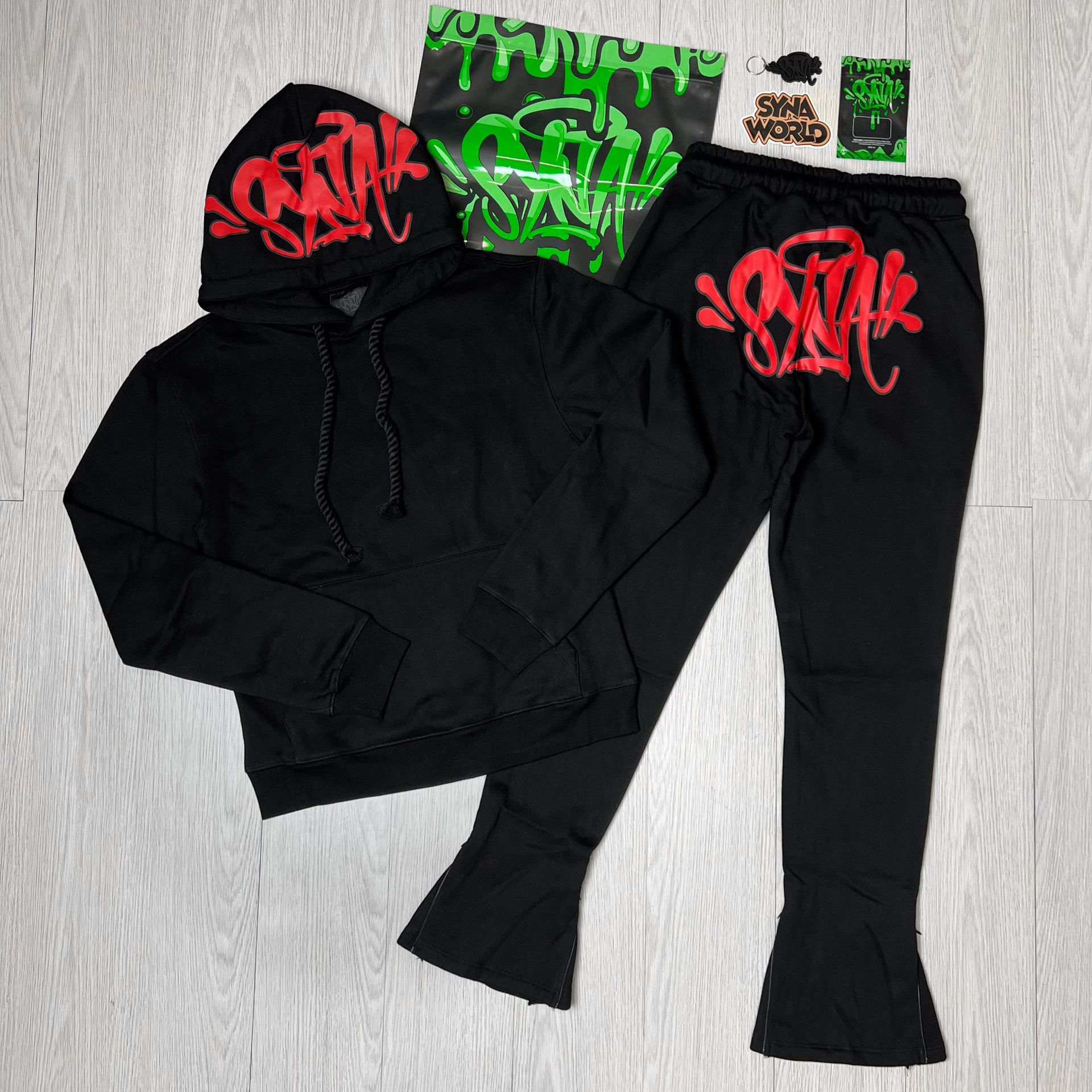 Traje negro 12 (accesorios + bolso)