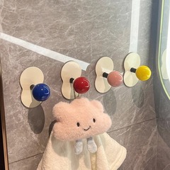 浴室穴なし強力粘着フック家庭用トイレのアイデア壁壁掛けタオル収納荷重フック