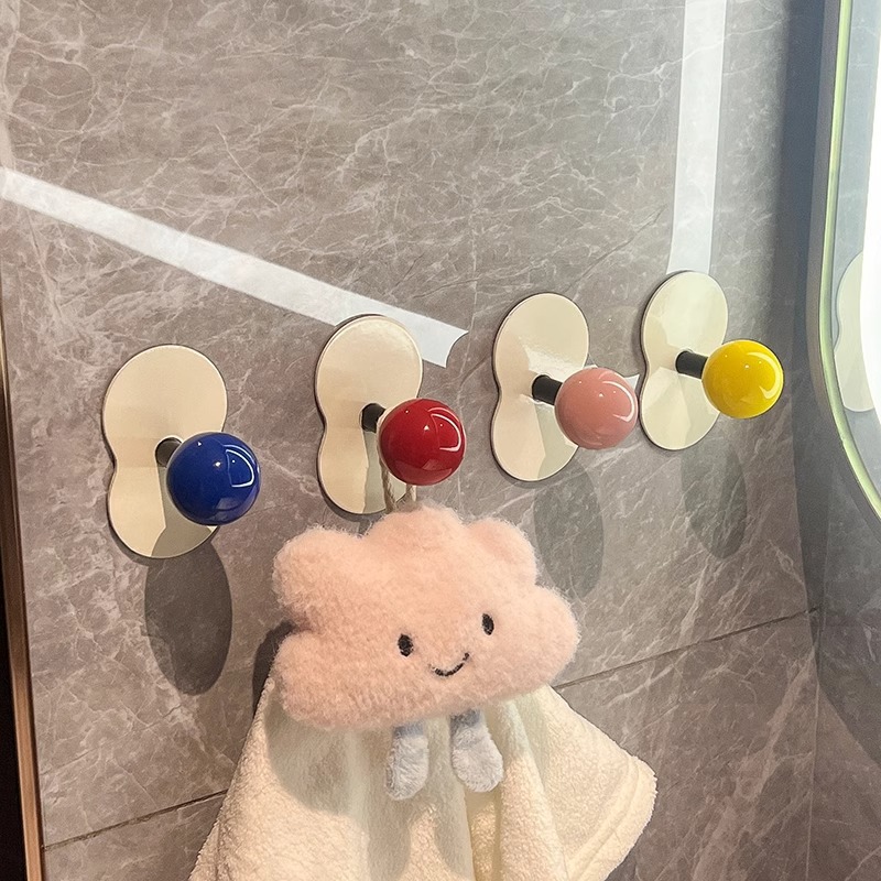 Baño sin perforación, fuerte gancho de viscosa, baño para el hogar, pared creativa, gancho de soporte de carga de almacenamiento de toalla
