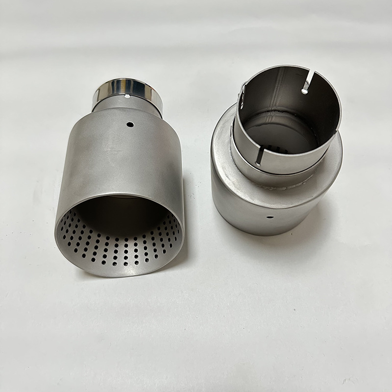 Mesh-matte modified universal stainless steel exhaust pipe tailpipe silencer, direct supply from the manufacturer, mesh tailpipe