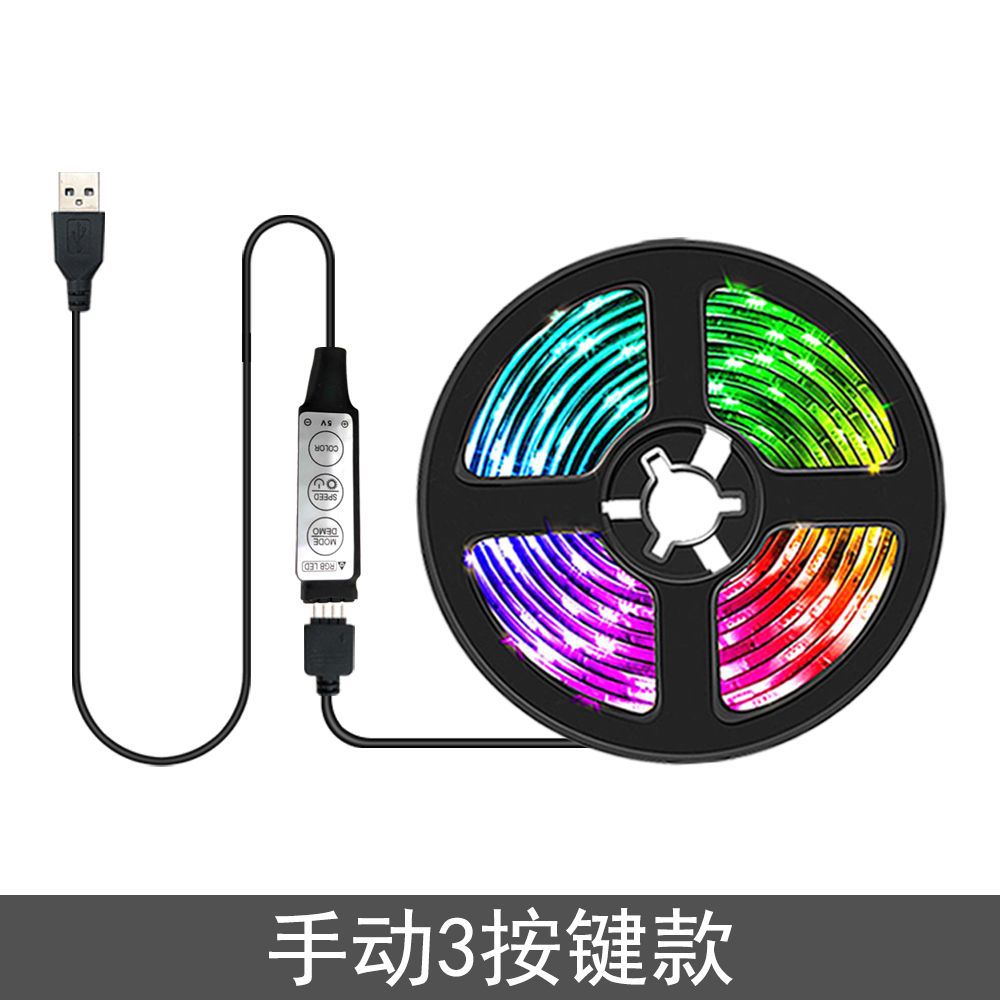 5V USB LED TV tira de luz de fondo 5050 RGB teléfono móvil APP Bluetooth música control de voz tira de luz epoxi