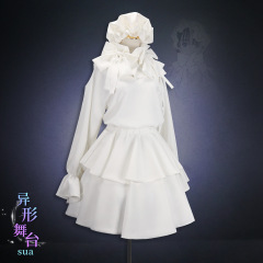 秀亜コスプレ服幼少期スア特殊形状ステージcos秀亜白いドレス二次元服