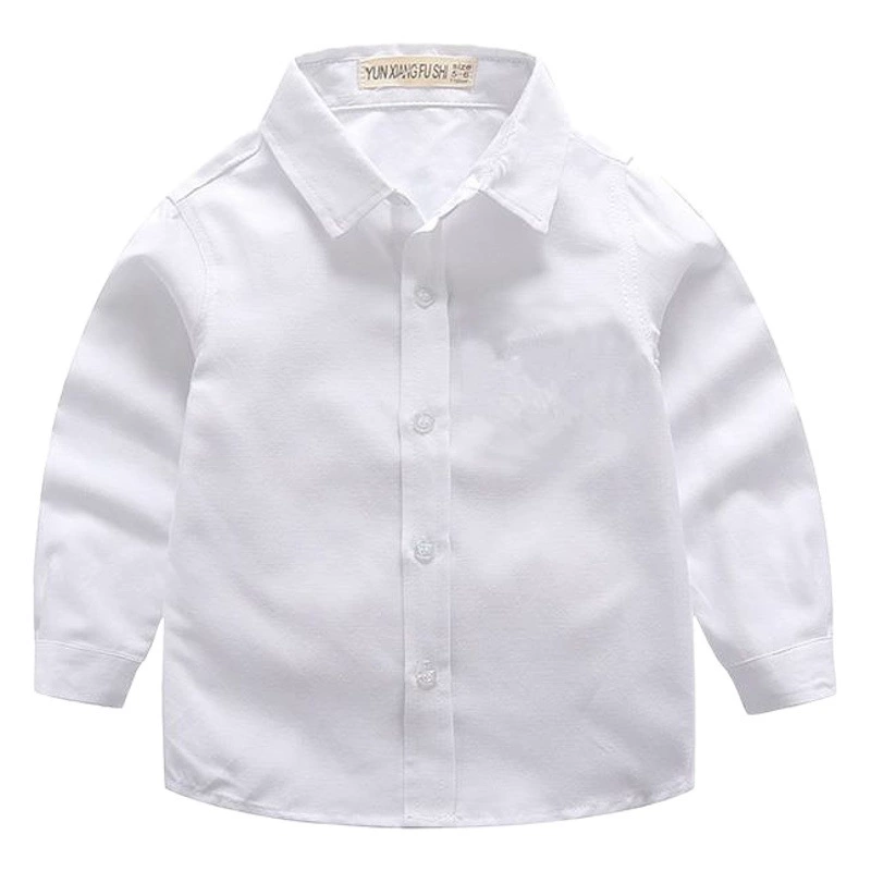 Рубашка для мальчиков детская белая рубашка для средних и больших детей рубашка для девочек Летняя Фабрика Прямая поставка с завода