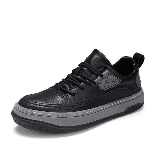 Men's new autumn and winter thick-soled versatile sports and leisure shoes, personalized and trendy men's leather shoes, retro fashion sneakers
