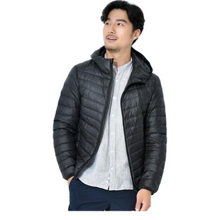 2024 autumn and winter light coat new fashion casual hooded youth men's zipper short hooded down jacket men