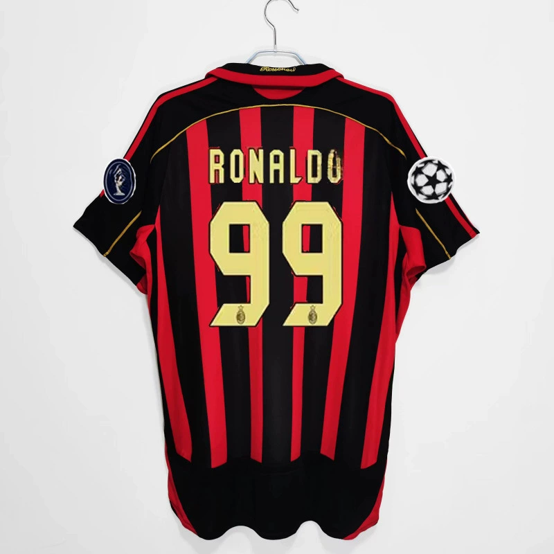 Ретро-футболка 0607AC22 Kakanestama R Tini Inzagi Pirlo длинные рукава, футболка для футбола