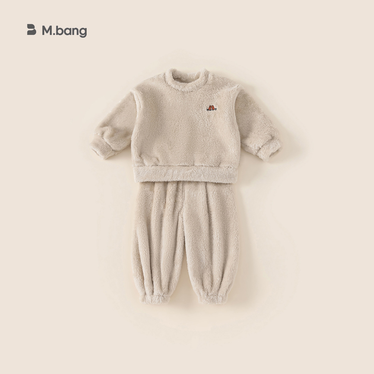 Youbao ropa para niños pijamas para niños invierno nuevo traje de servicio a domicilio para bebés simple más terciopelo engrosado traje de dos piezas de otoño e invierno