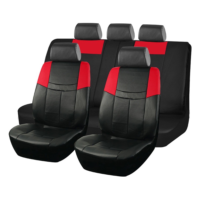 Pu Leather Car Seat Cover, All-Inclusive, Anti-Stain, Anti-Scratch, Universal for Cars, Suvs, Trucks, Front and Rear Seat Protection Cover