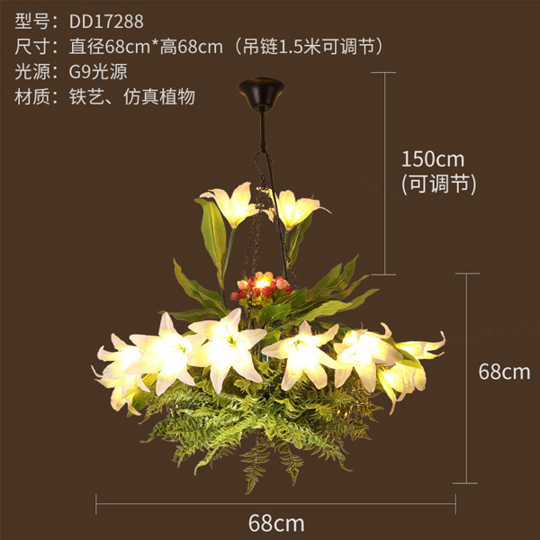 Lámpara Colgante Industrial para Plantas de Hierro Decorativa para Restaurante Bar y Cafetería