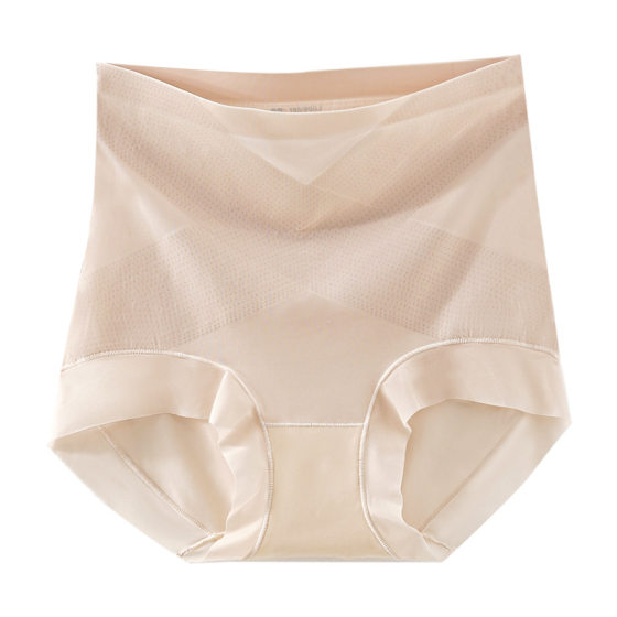 Summer Thin Ice Silk Underwear Women's Traceless High Waist Hip-lifting Pants with Silkworm Antibacterial Bottom Crotch 2025 Body-shaping Pants