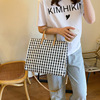 2021 new pattern Bag Simplicity Trend fashion The single shoulder bag student portable Korean Edition lattice Diagonal package
