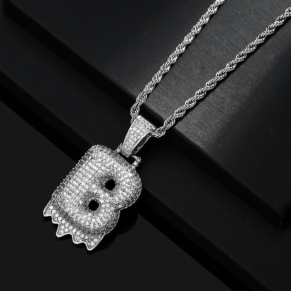 Cross-border hip hop burbuja colgante 26 letras nombre personalizado nicho accesorios de personalidad de zircon para hombres