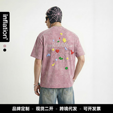 捷展男装|雪花攀岩印花短袖T恤2026年春夏季新品原创潮牌印花上衣