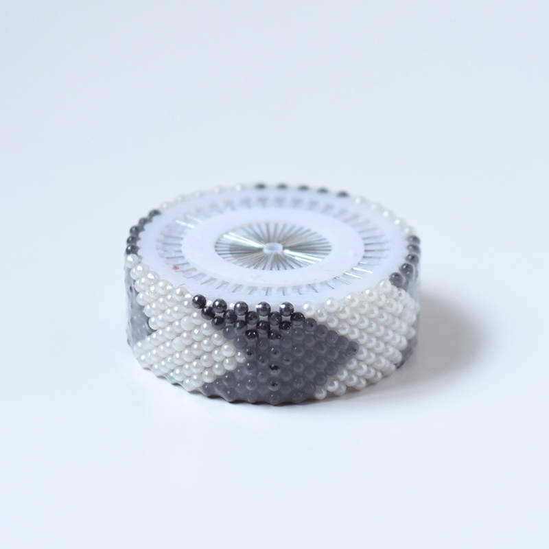 Exquisito pin redondo nuevo PIN de cuentas de posicionamiento aguja vinculante tela fija perla aguja DIY tienda de flores