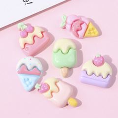 アイスクリーム樹脂部品卸売りdiy部品手作り材料靴ボタン携帯ケースdiyクリームゴム卸売り