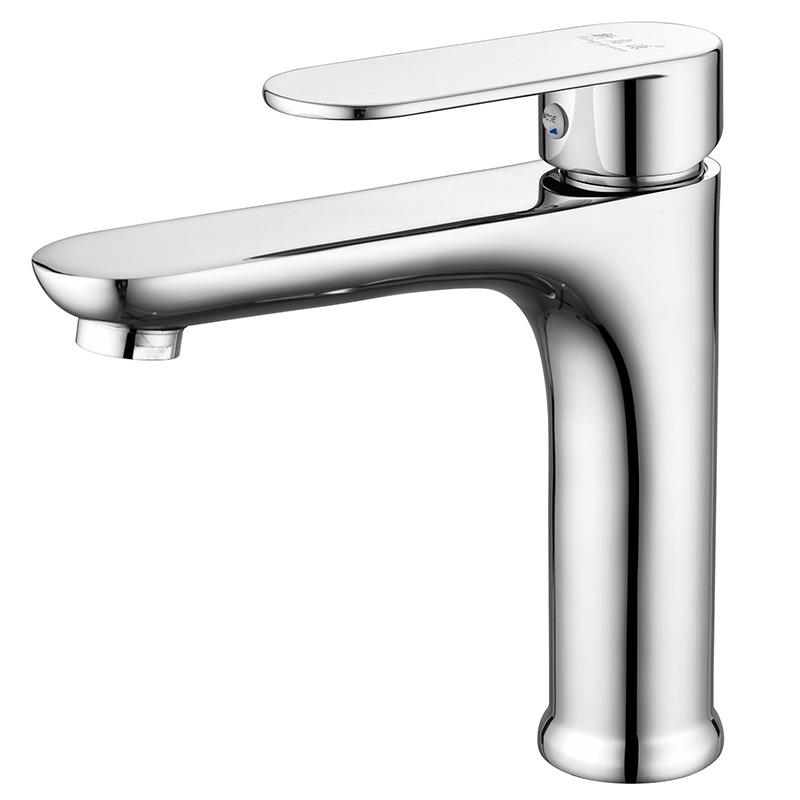 全铜洗脸盆冷热水龙头洗手盆面盆卫生间家用台上盆电镀单孔池龙头|ms