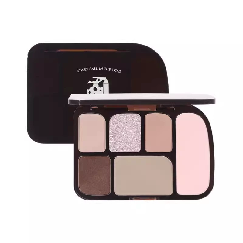 Новое тени Novo Star Fall Mano Six Eye Shadow Plates низкая насыщенность жемчужный светлый, блестящие и матовые коррекции румян 5845