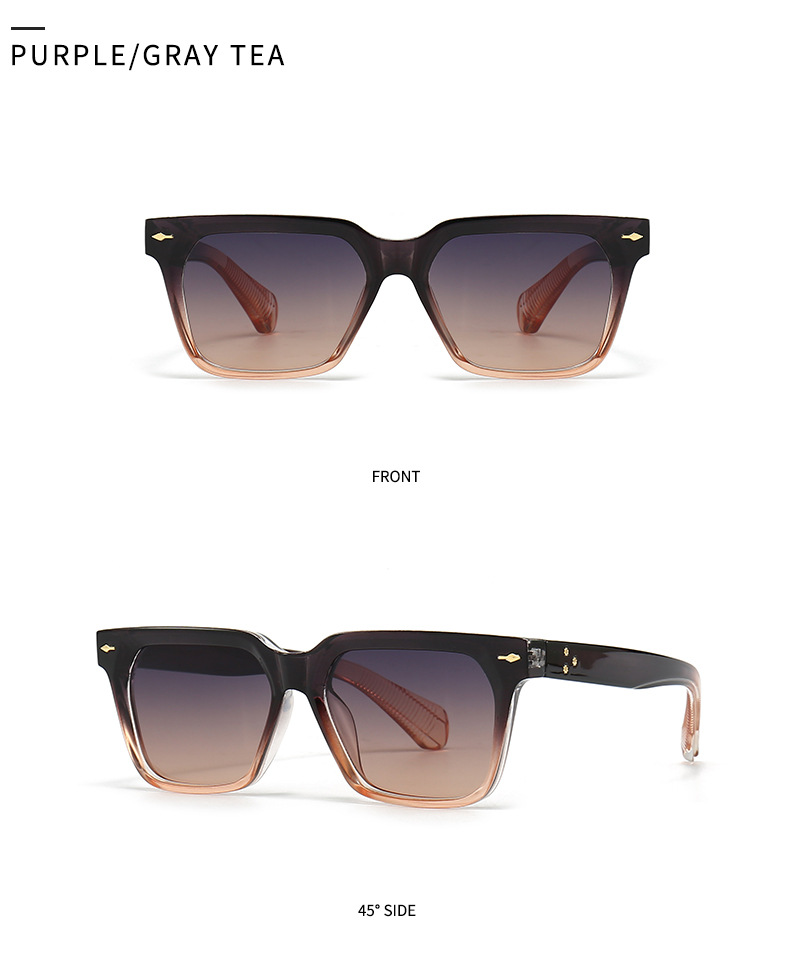 Nouvelles lunettes de soleil carrées papillon pour hommes, défilé de mode européen et américain, lunettes de soleil à la mode, lunettes de soleil transfrontalières 3407_voghion.com