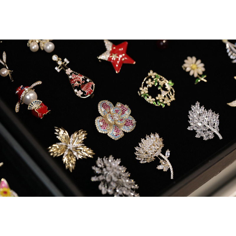 Xiliang Feizi Genuine New Fashion Elegant Brooch Chinese Style Elegant Magnolia Brooch Enamel Pearl Corsage