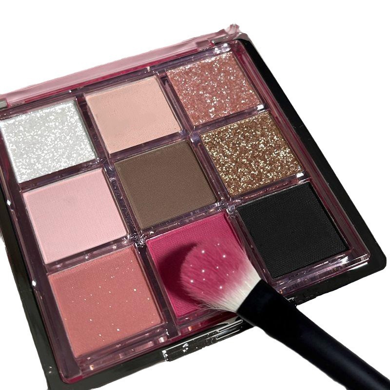 Disco de sombra de ojos de nueve colores Capel Liuguang Disco integrado de baja saturación Disco de sombra de ojos ahumado de color tierra mate Maquillaje transfronterizo