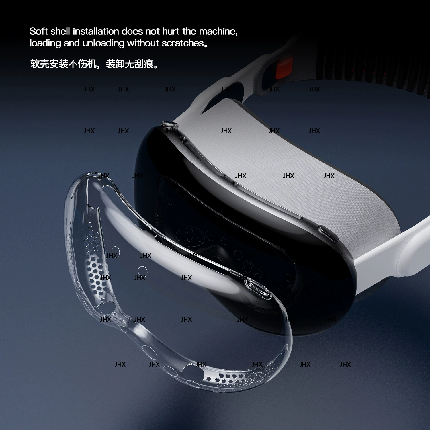 Защитный чехол для VR-гарнитуры Apple Vision Pro, прозрачный противоударный чехол
