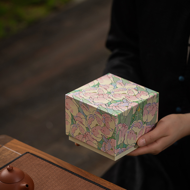 Regalo porcelana porcelana juegos antiguos construidos por paneles de plata tazas de té embalaje caja de regalo caja vacía