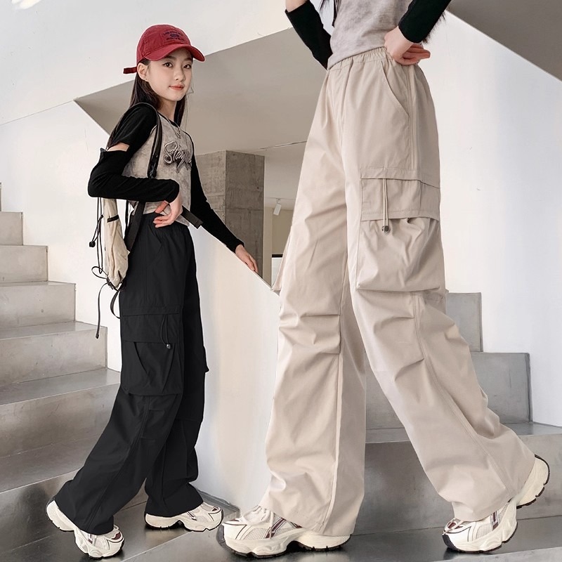 2025年新款春秋洋气工装休闲裤子中大儿童裤子女童运动长裤子童装|undefined