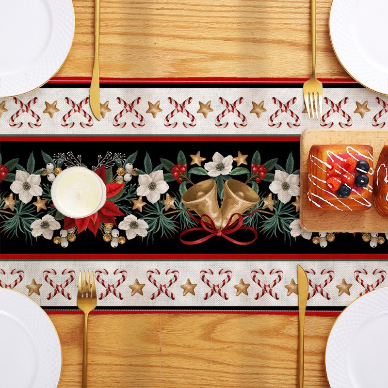 Tapete de Mesa Navideño con Estampado Creativo, para Decoración